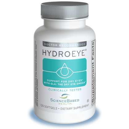 ScienceBased Health HydroEye Dry Eye Supplement – Clinically Tested Formula with GLA & Omega-3 – Supports a Healthy Tear Film for Lasting Eye Comfort – 120 Softgels