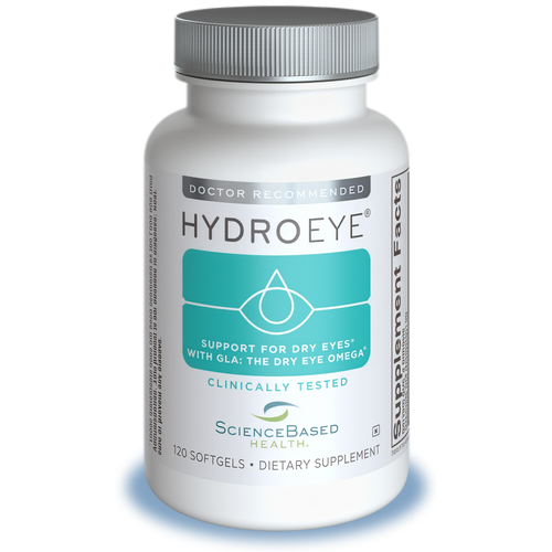 ScienceBased Health HydroEye Dry Eye Supplement – Clinically Tested Formula with GLA & Omega-3 – Supports a Healthy Tear Film for Lasting Eye Comfort – 120 Softgels